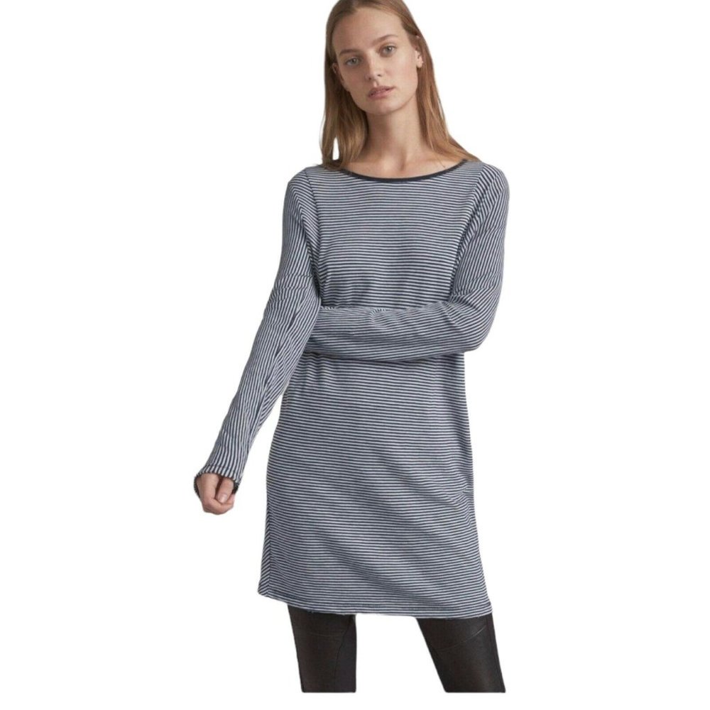 Rag & Bone Women Small Long Sleeve Blue white Striped Kit Dress Causal